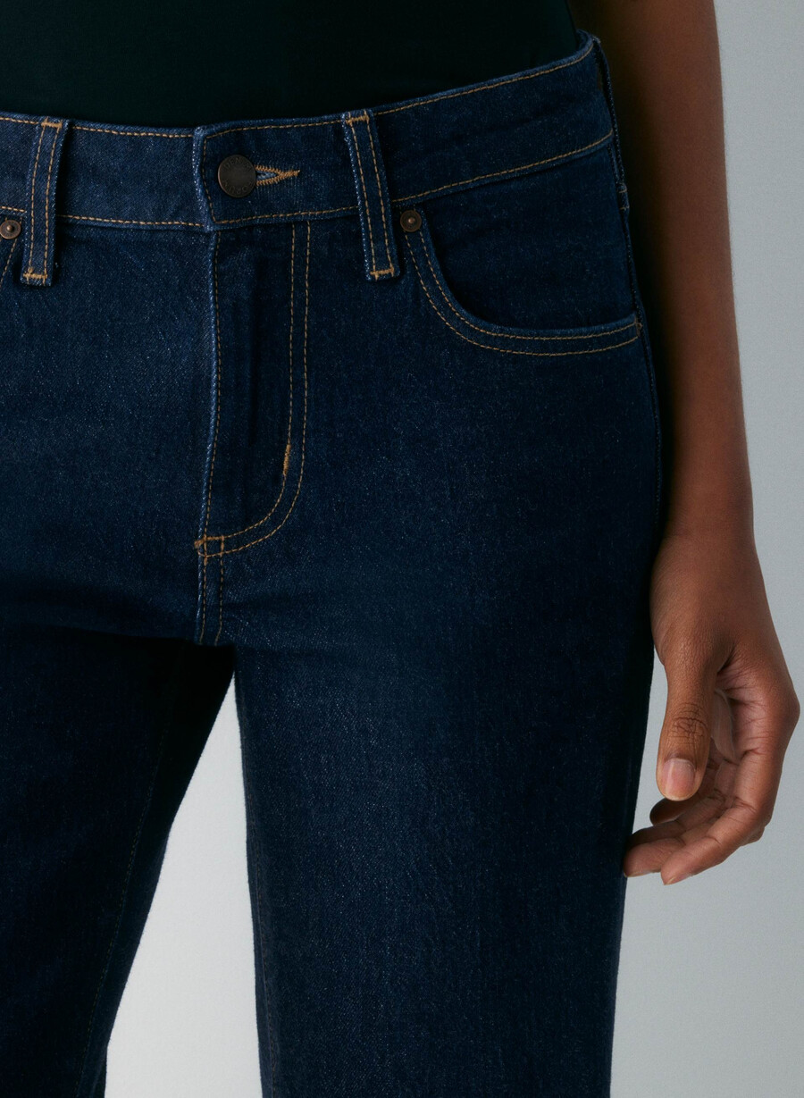 denim forum tilda lo-rise straight jean no-stress blu scuro