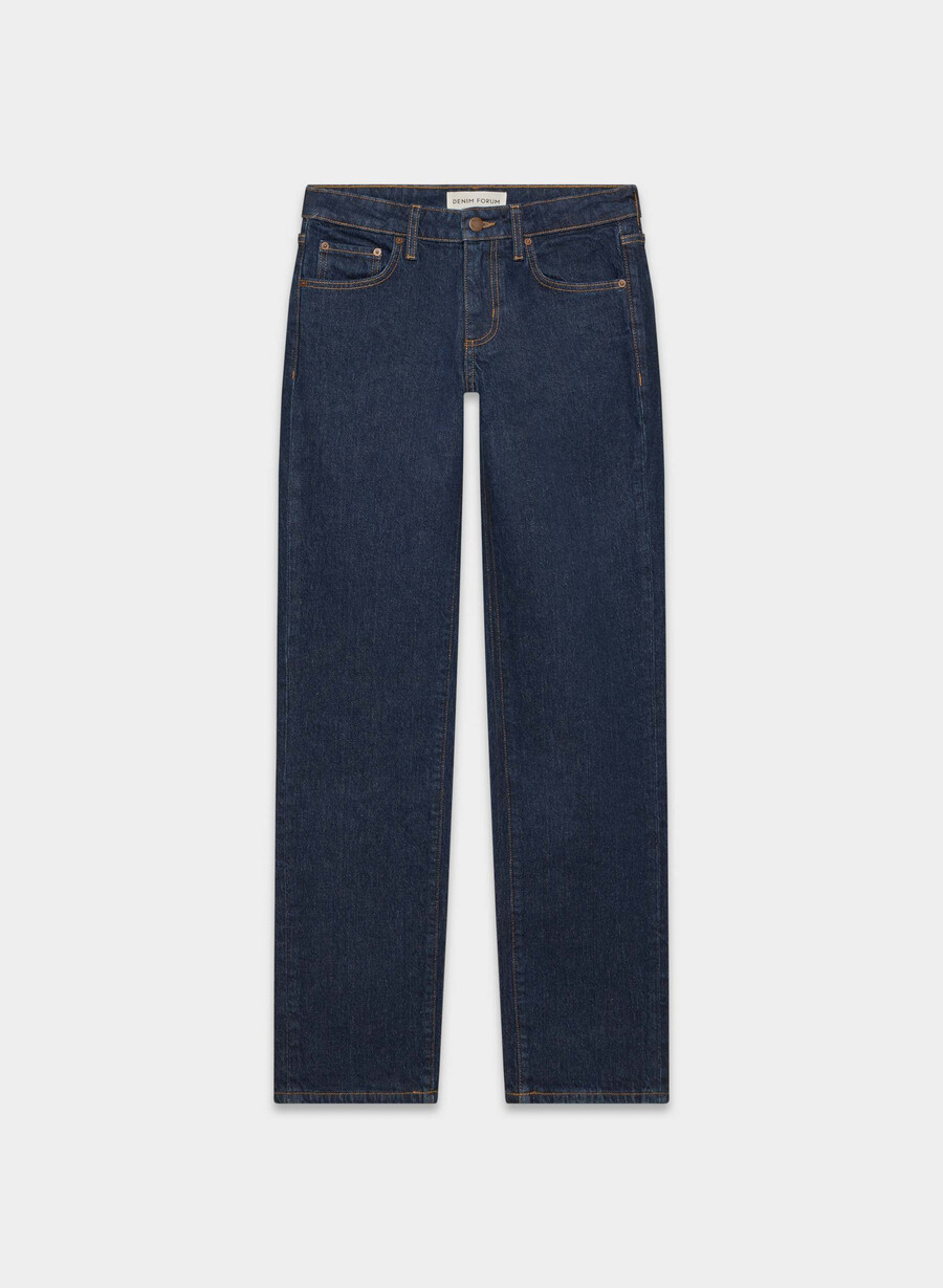 denim forum tilda lo-rise straight jean no-stress blu scuro