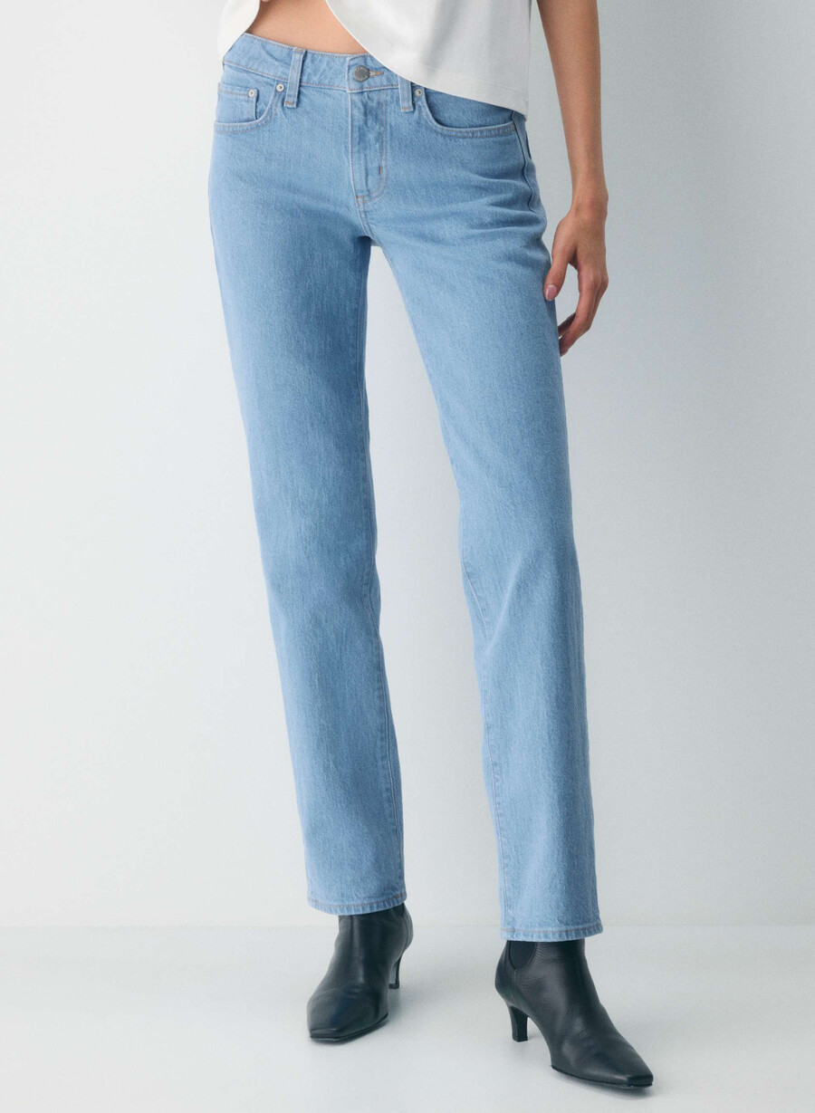 denim forum tilda lo-rise straight jean true super light blu