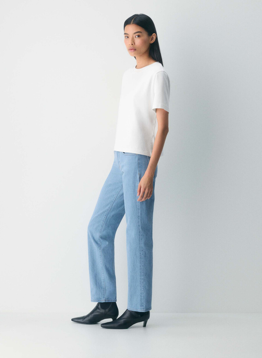 denim forum tilda lo-rise straight jean true super light blu