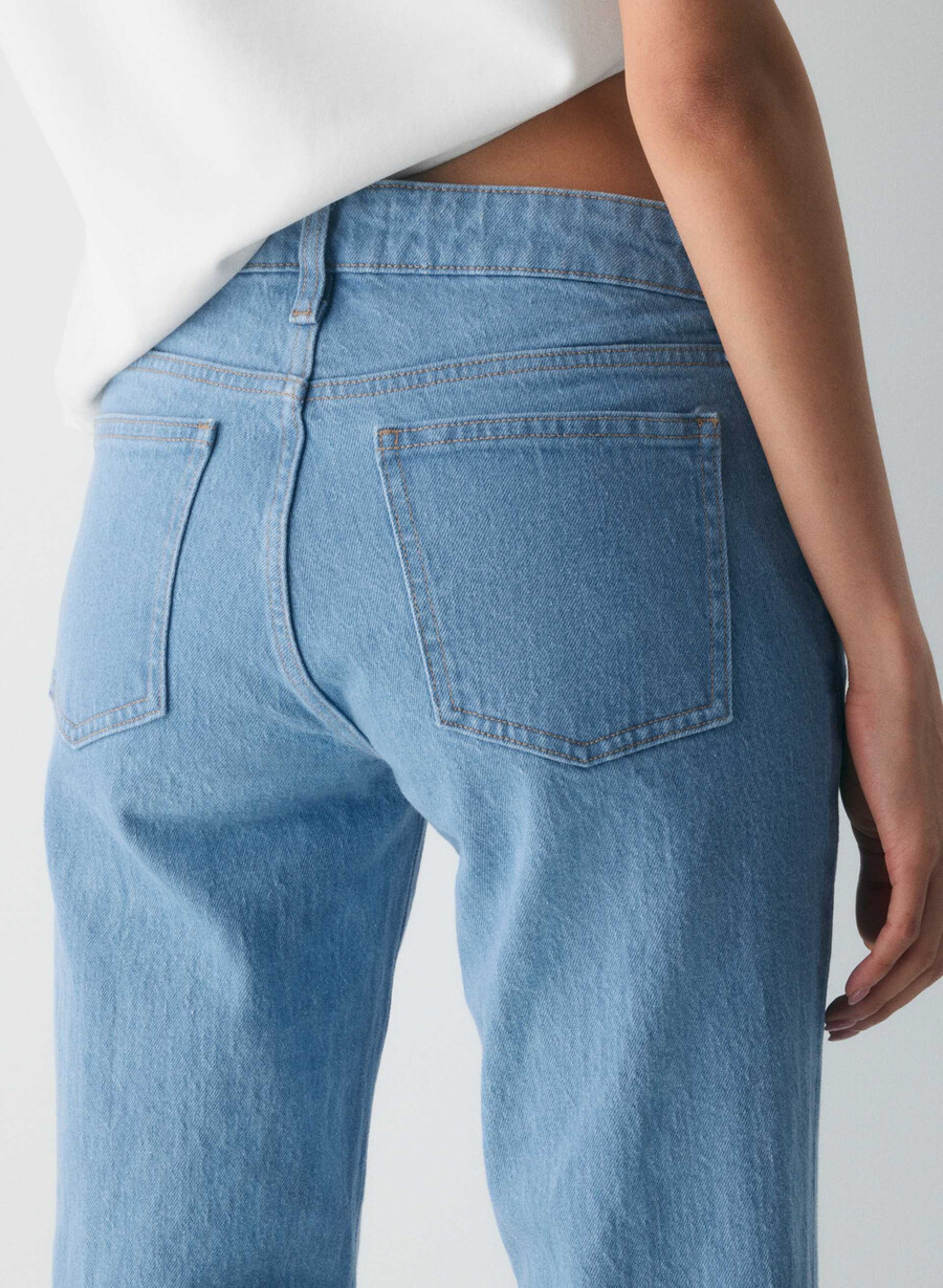 denim forum tilda lo-rise straight jean true super light blu