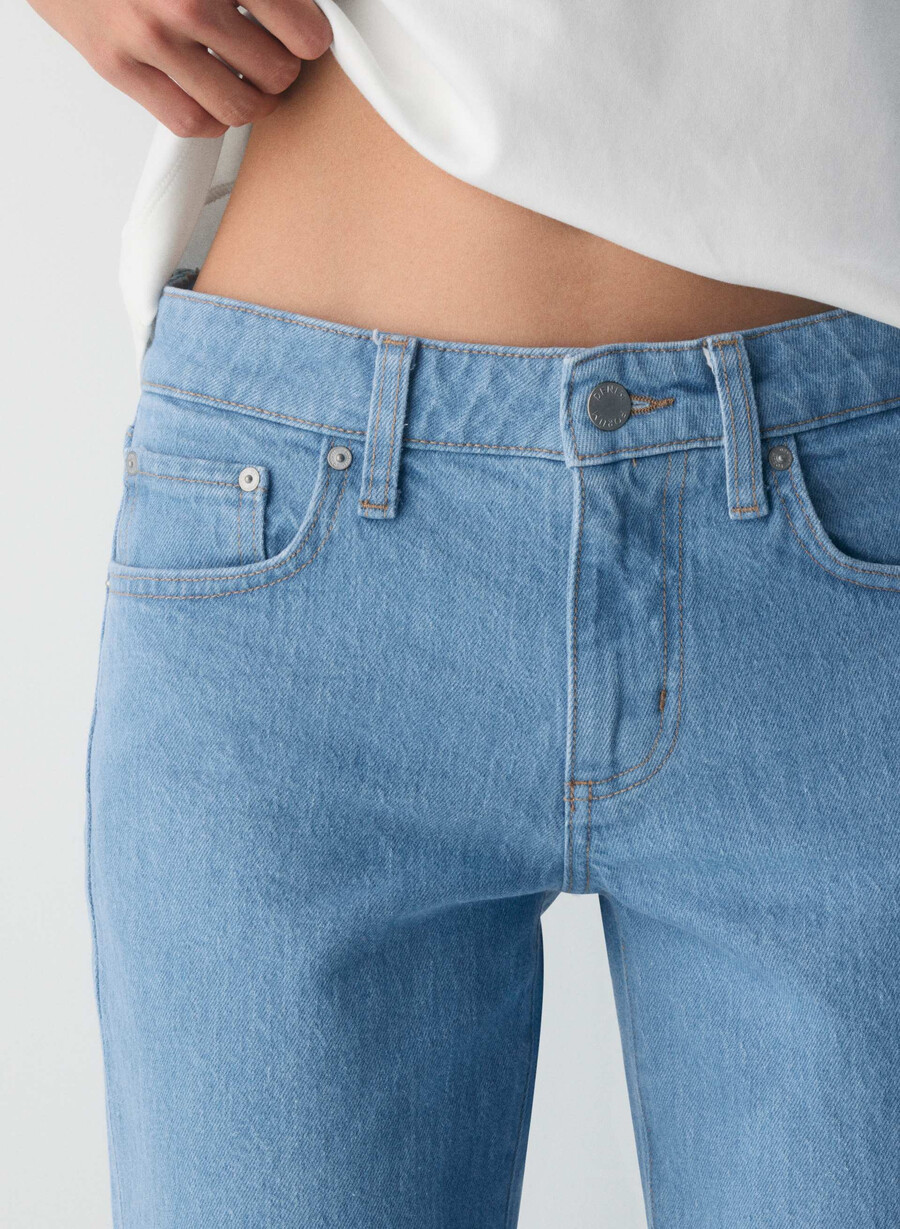 denim forum tilda lo-rise straight jean true super light blu