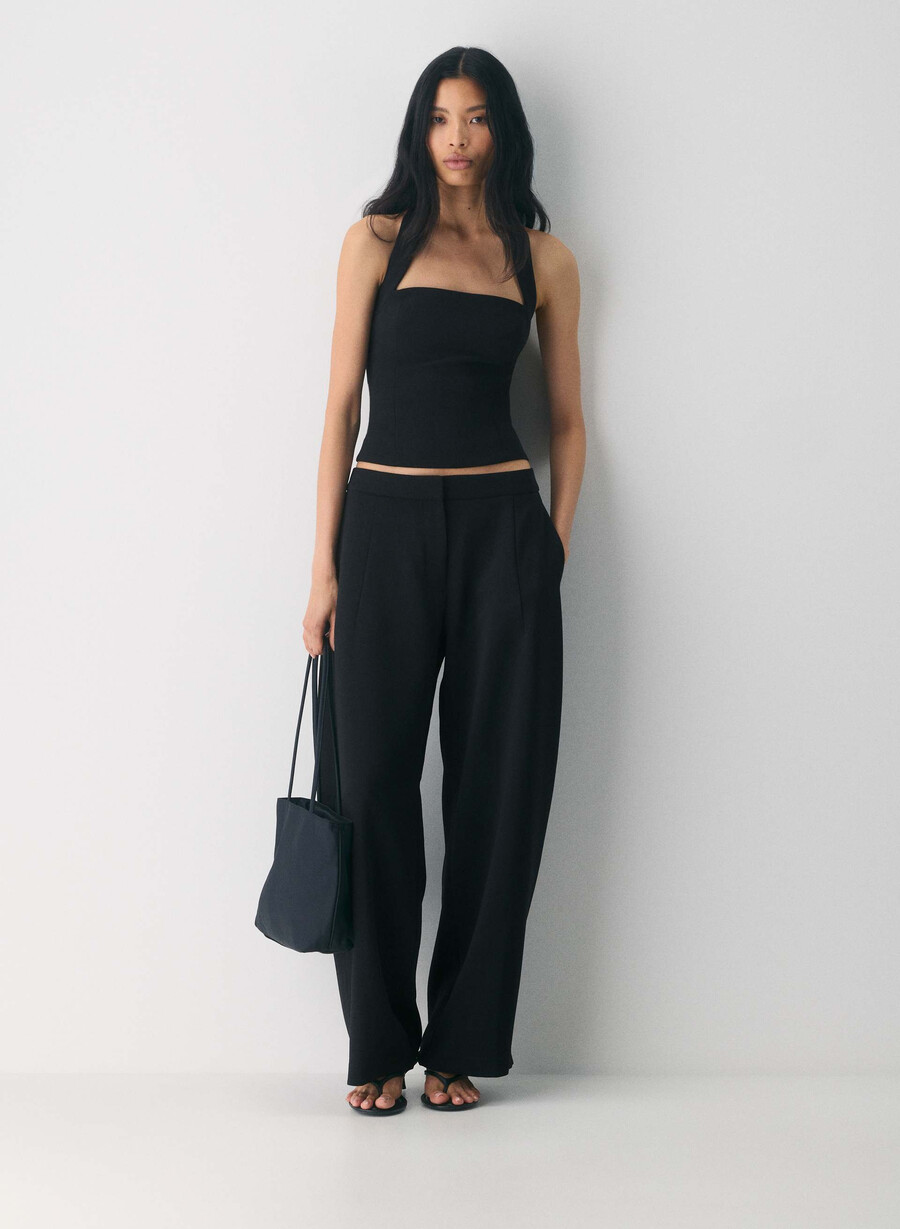 top con scollo allamericana whisper - crepette nero