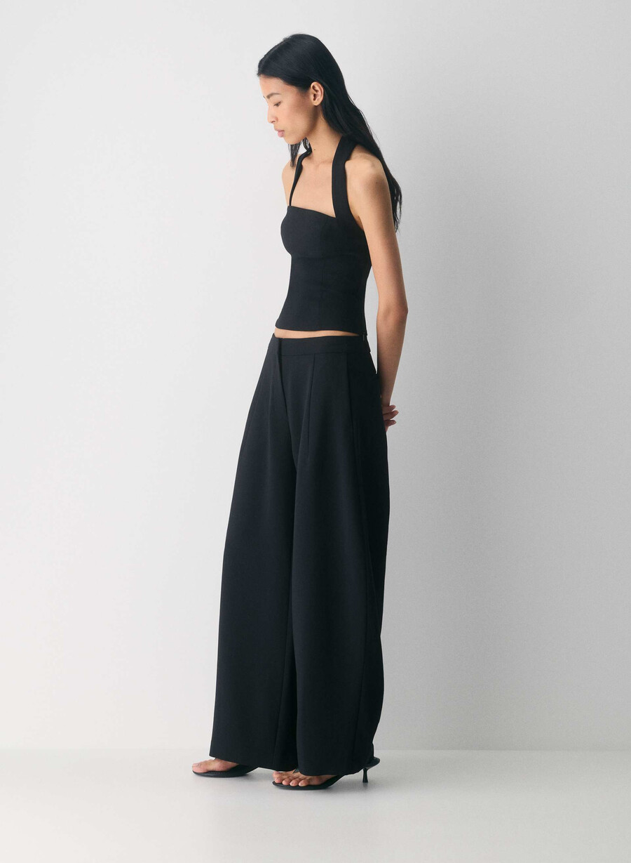 top con scollo allamericana whisper - crepette nero