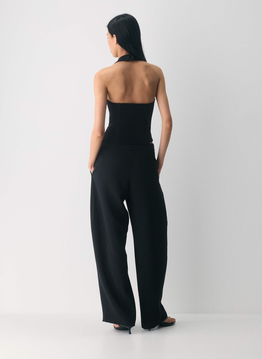 top con scollo allamericana whisper - crepette nero