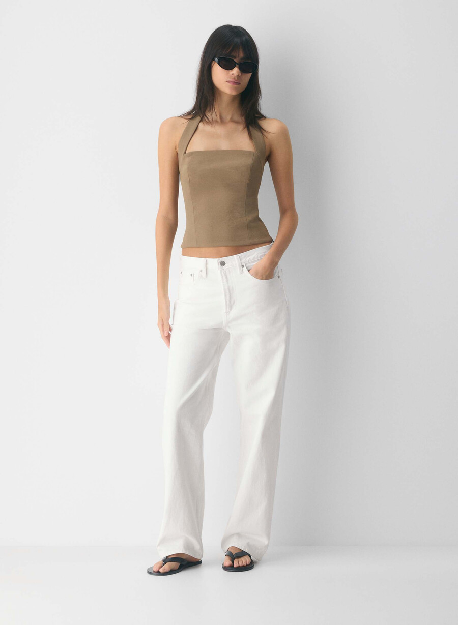 top con scollo allamericana whisper - crepette folio brown
