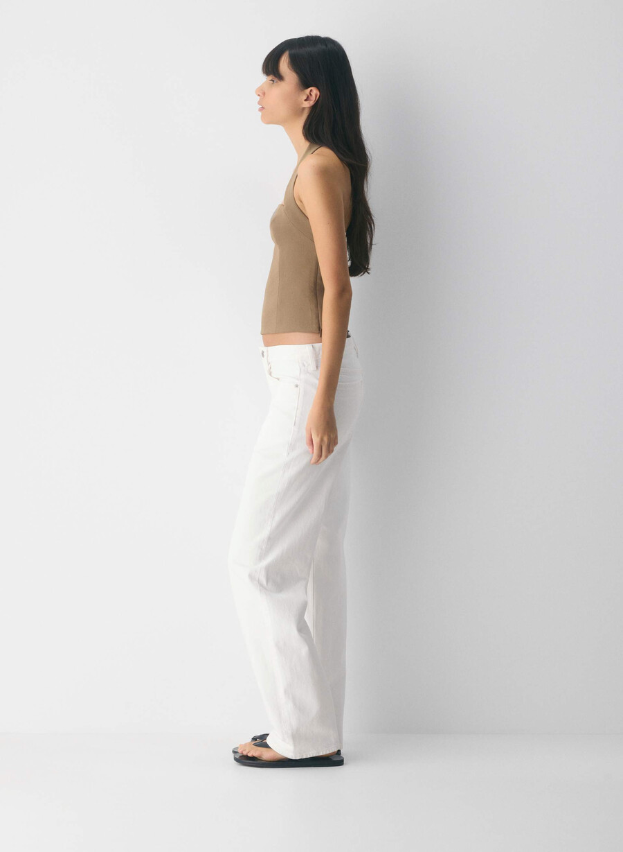 top con scollo allamericana whisper - crepette folio brown