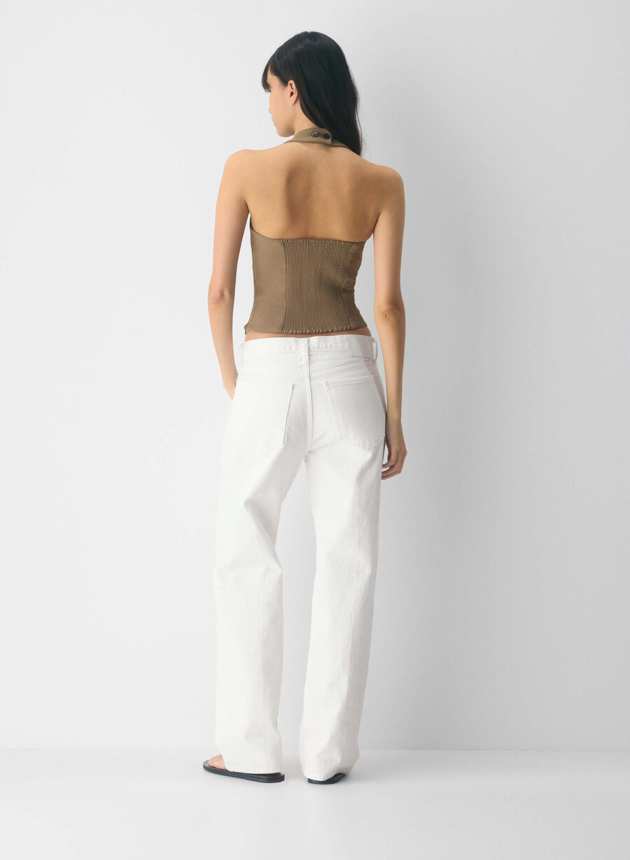 top con scollo allamericana whisper - crepette folio brown