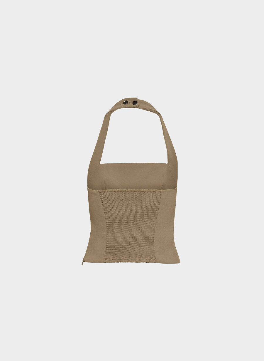 top con scollo allamericana whisper - crepette folio brown