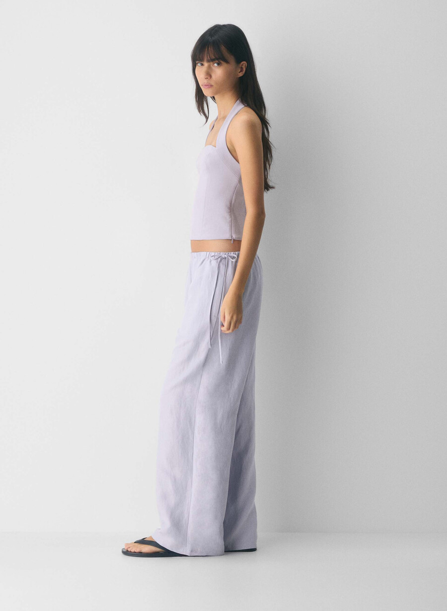 top con scollo allamericana whisper - crepette wildflower lilac