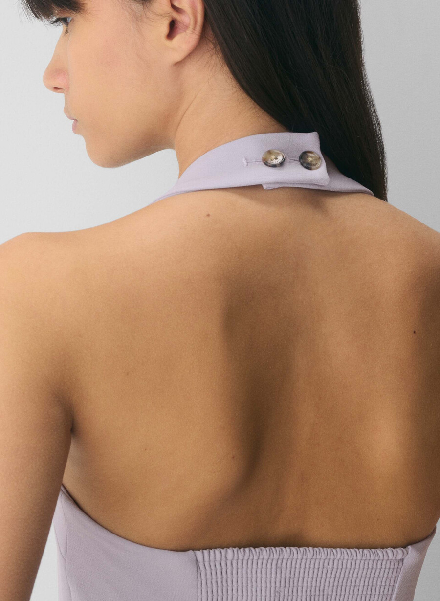 top con scollo allamericana whisper - crepette wildflower lilac