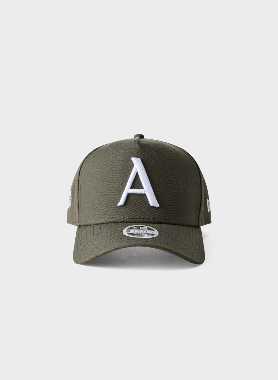 new era x aritzia 9forty a-frame hat dk olivewh