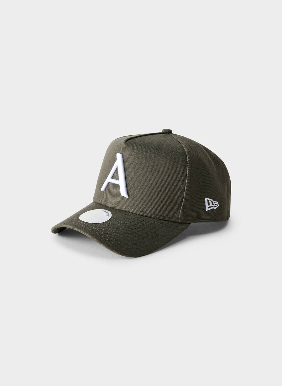 new era x aritzia 9forty a-frame hat dk olivewh
