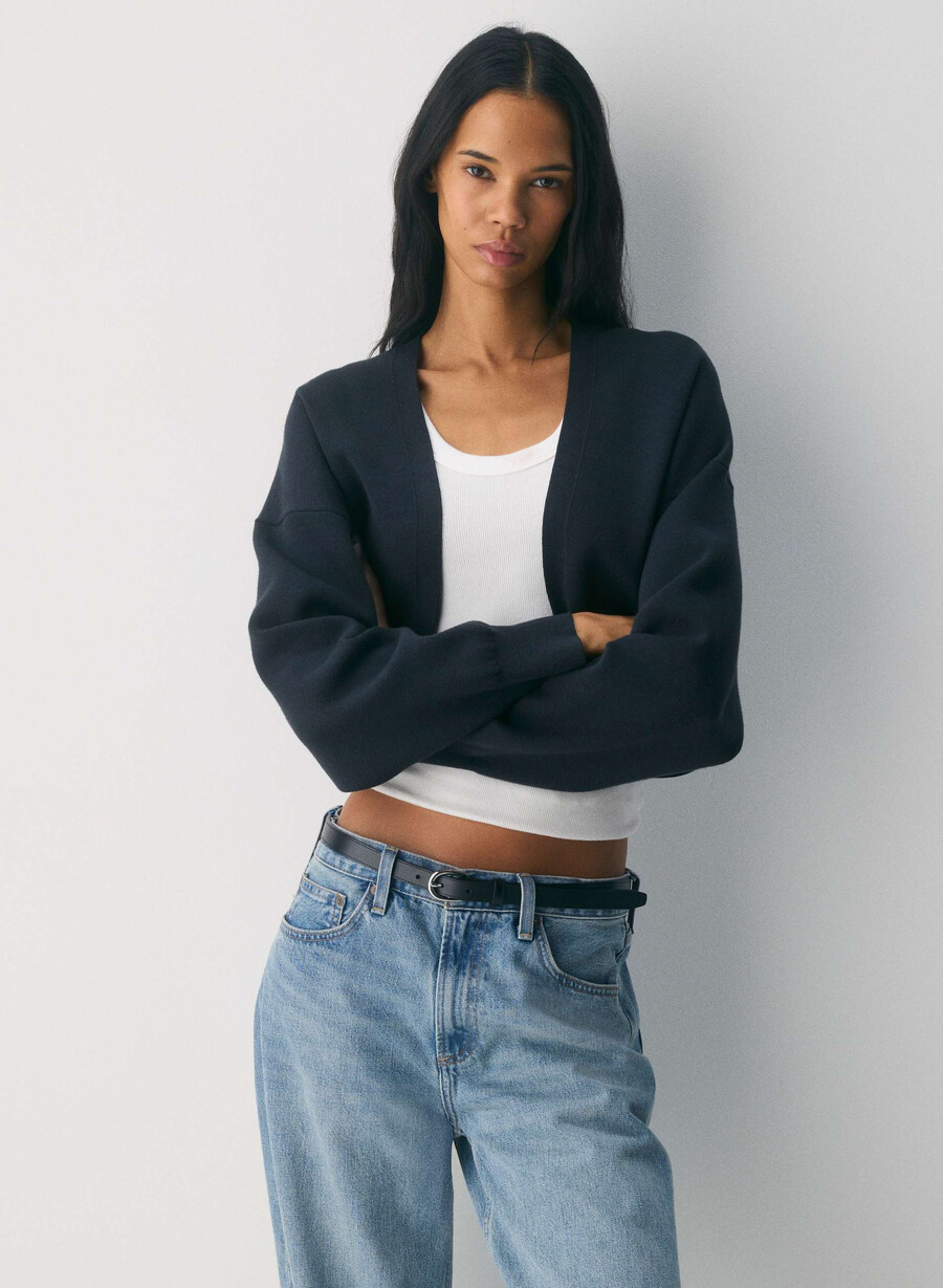 new decision shrug - wonder yarn dark navy
