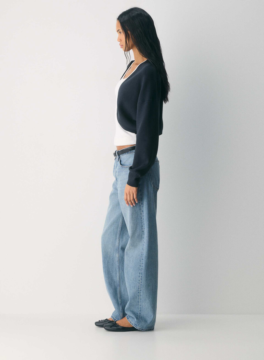 new decision shrug - wonder yarn dark navy