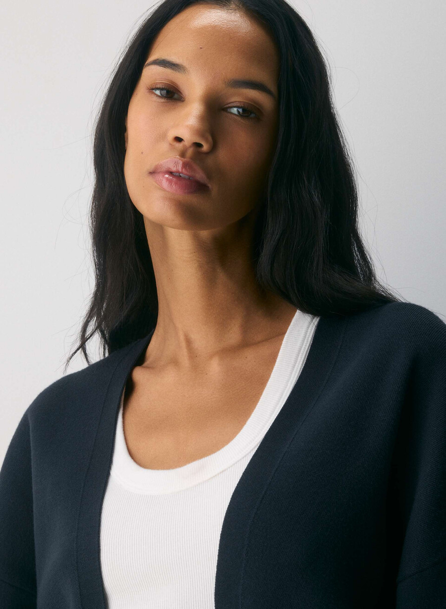 new decision shrug - wonder yarn dark navy