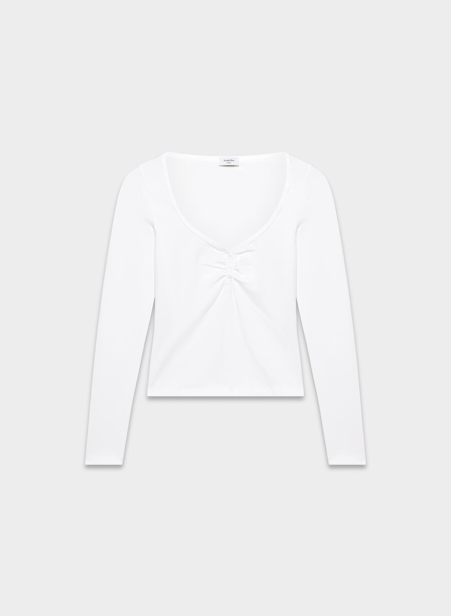 chill lovely longsleeve bianco brillante