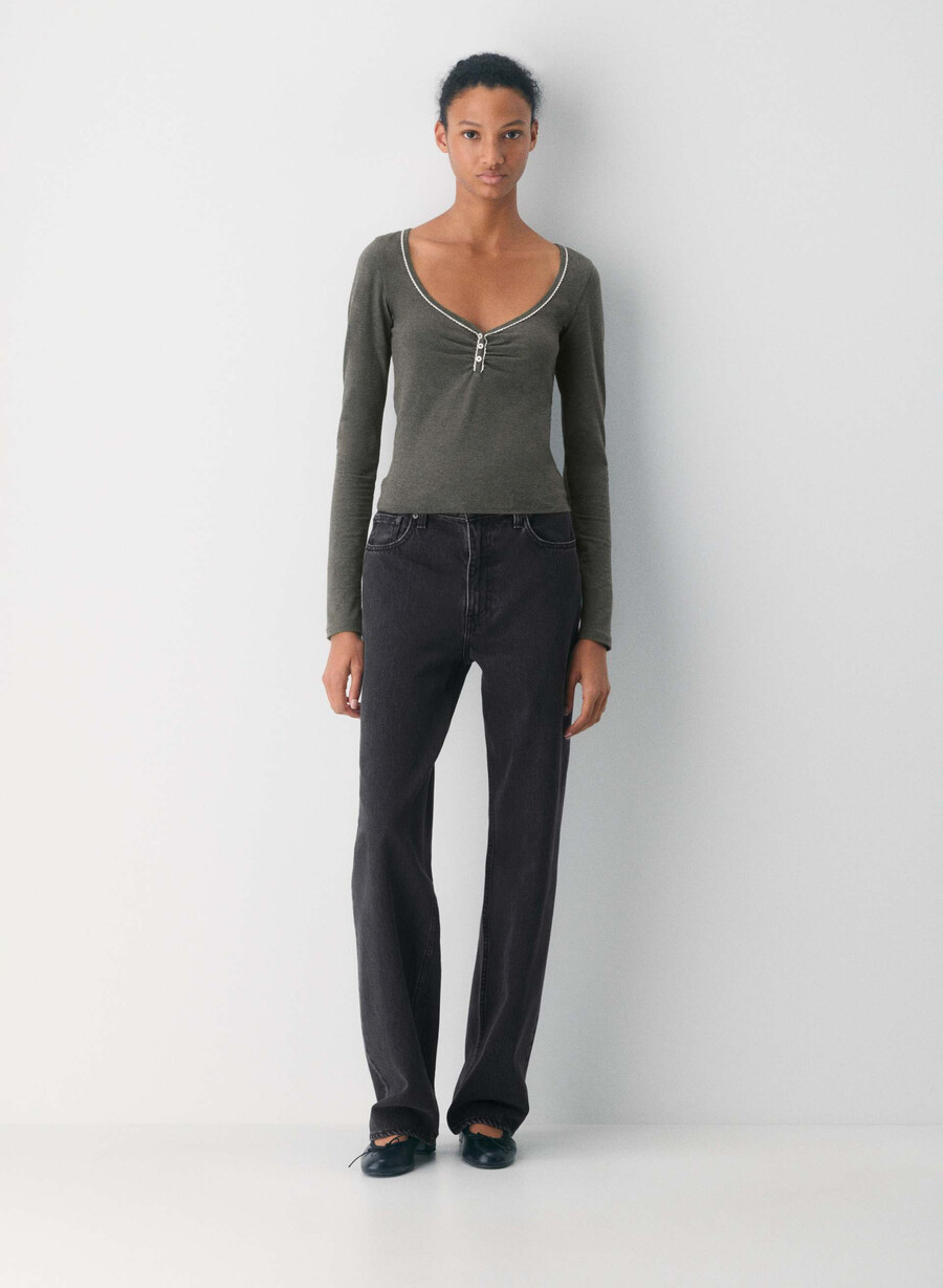 chill lovely longsleeve heather charcoal