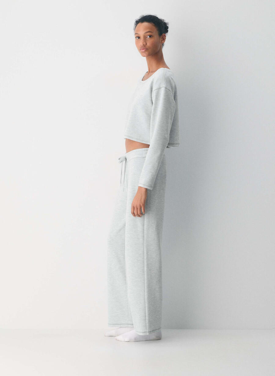 nuova maglia a maniche lunghe wafflex lush heather cloud white