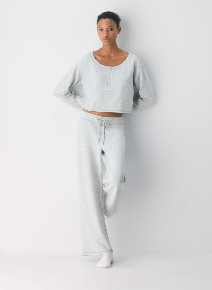 nuova maglia a maniche lunghe wafflex lush heather chrome