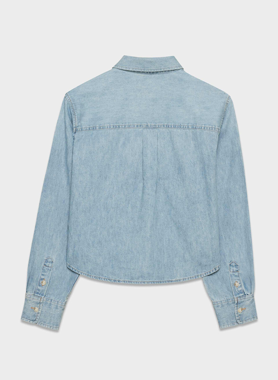 denim forum la camicia in denim comoda in vita degli anni 80 7 anni bleu taboo