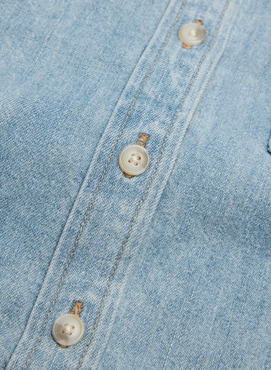 denim forum la camicia in denim comoda in vita degli anni 80 7 anni bleu taboo