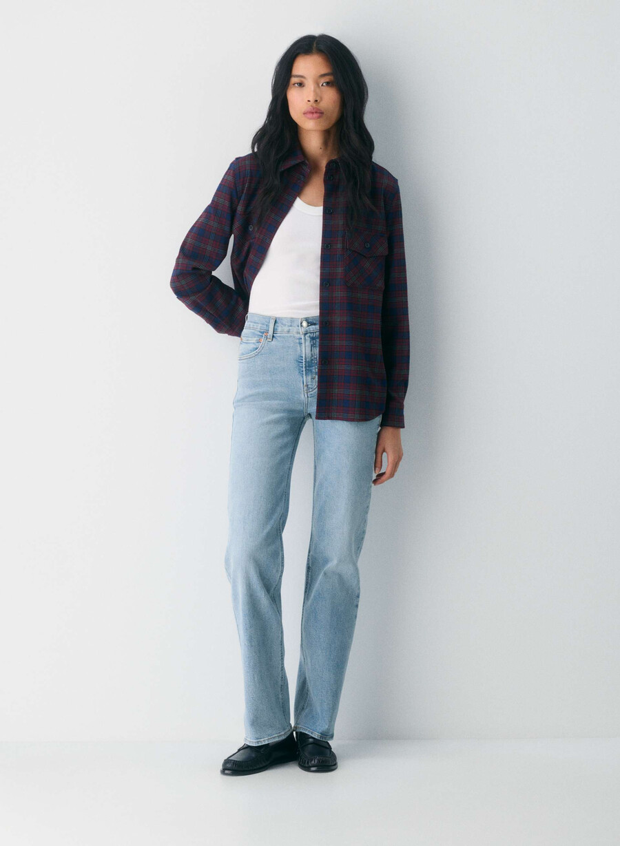 denim forum jeans dritti a vita alta strappati negli anni 90 7 anni bleu taboo