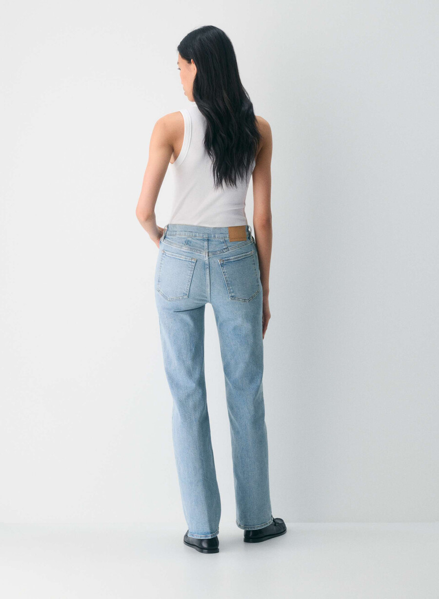 denim forum jeans dritti a vita alta strappati negli anni 90 7 anni bleu taboo