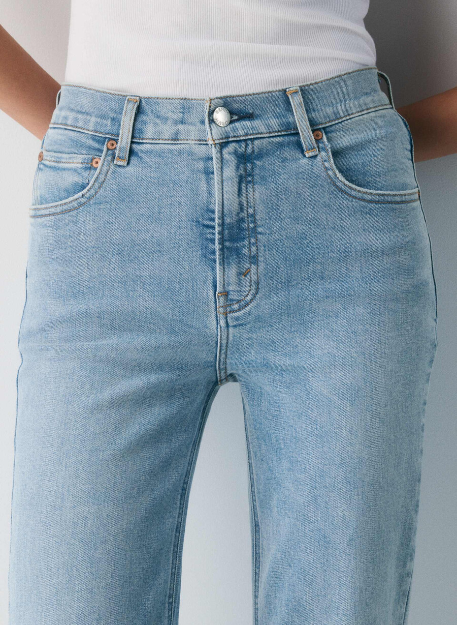 denim forum jeans dritti a vita alta strappati negli anni 90 7 anni bleu taboo