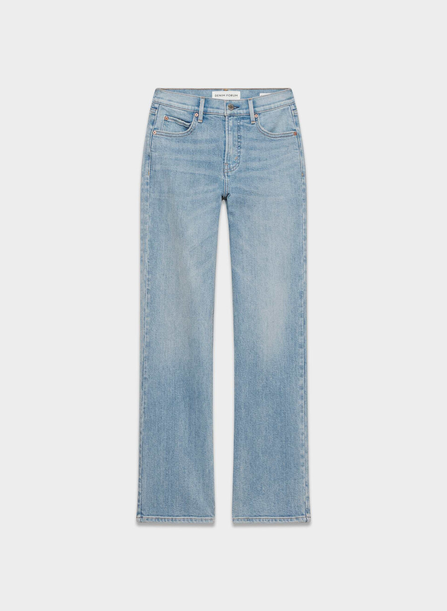 denim forum jeans dritti a vita alta strappati negli anni 90 7 anni bleu taboo