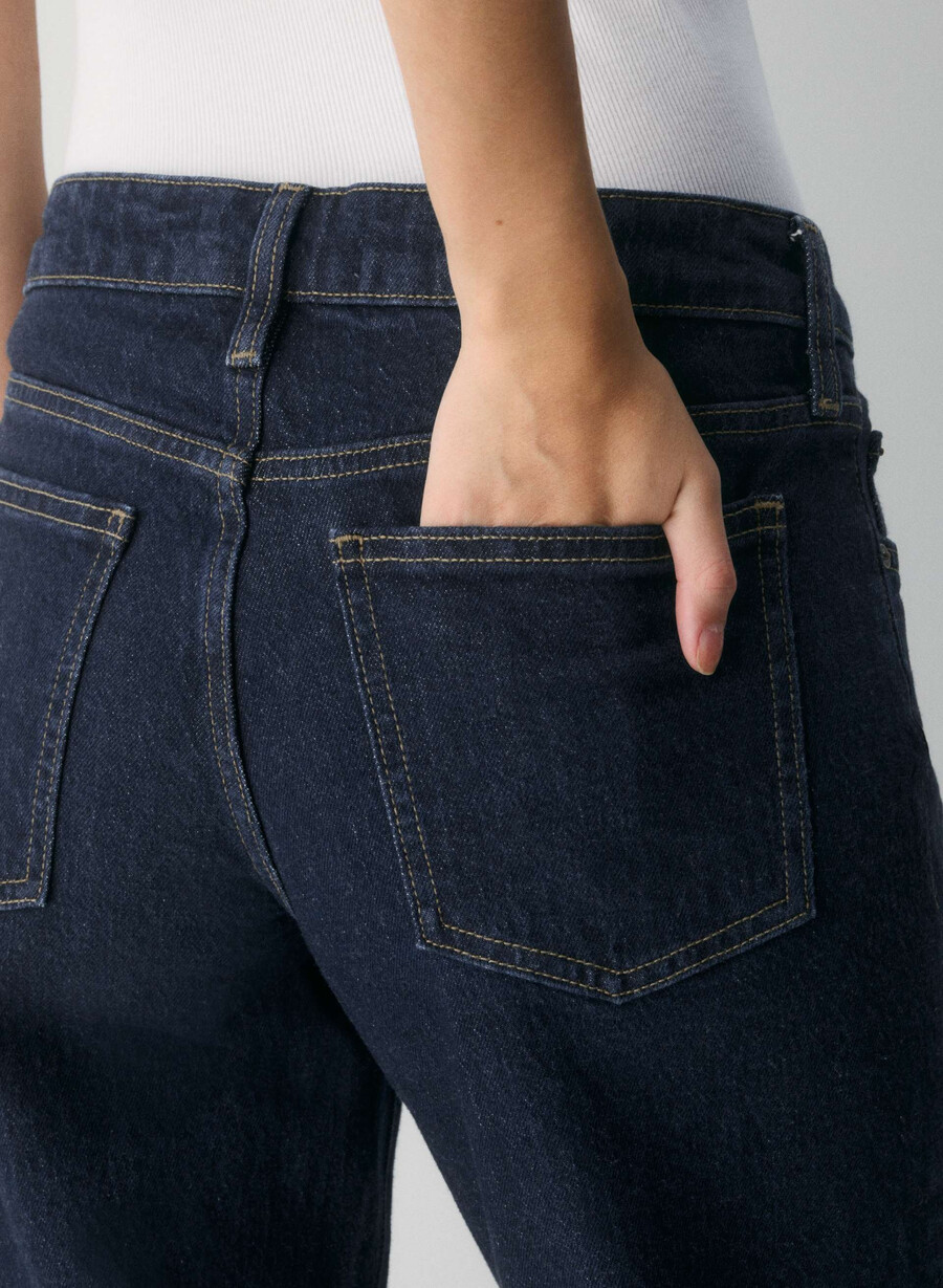 denim forum pam super lo-rise wide jean no-stress blu scuro