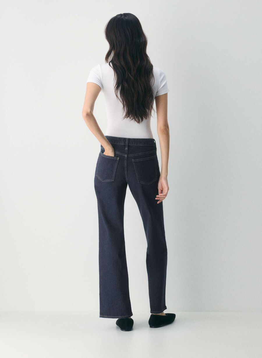 denim forum pam super lo-rise wide jean no-stress blu scuro