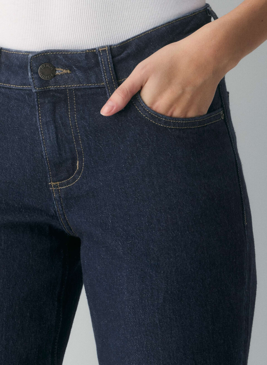 denim forum pam super lo-rise wide jean no-stress blu scuro