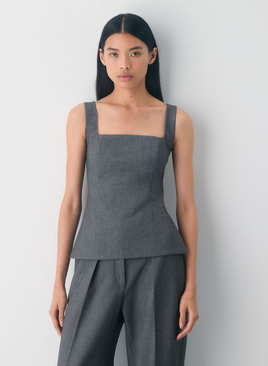 columnist top heather charcoal