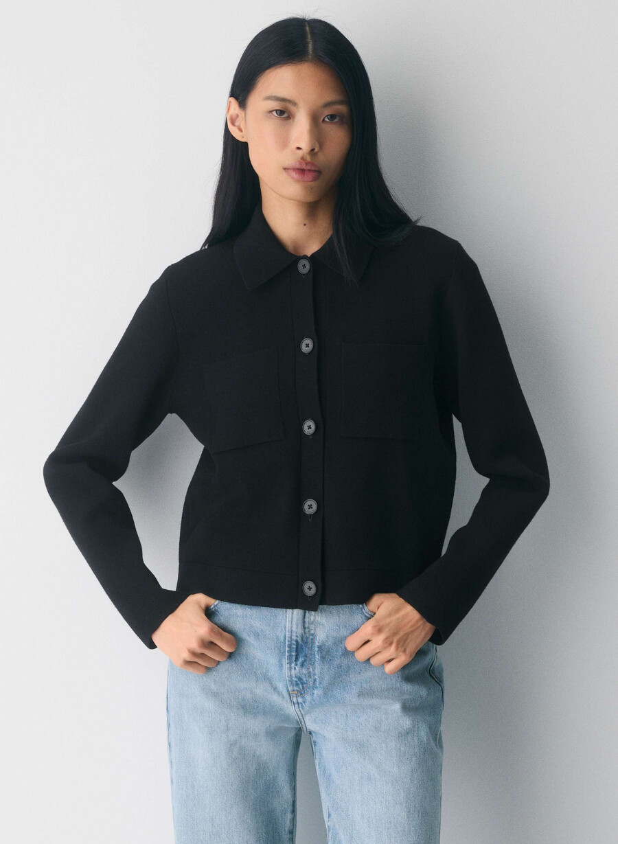 cardigan new society - wonder yarn nero