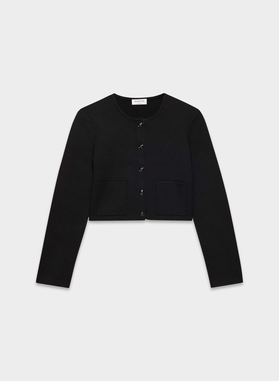 cardigan notevole - wonder yarn nero