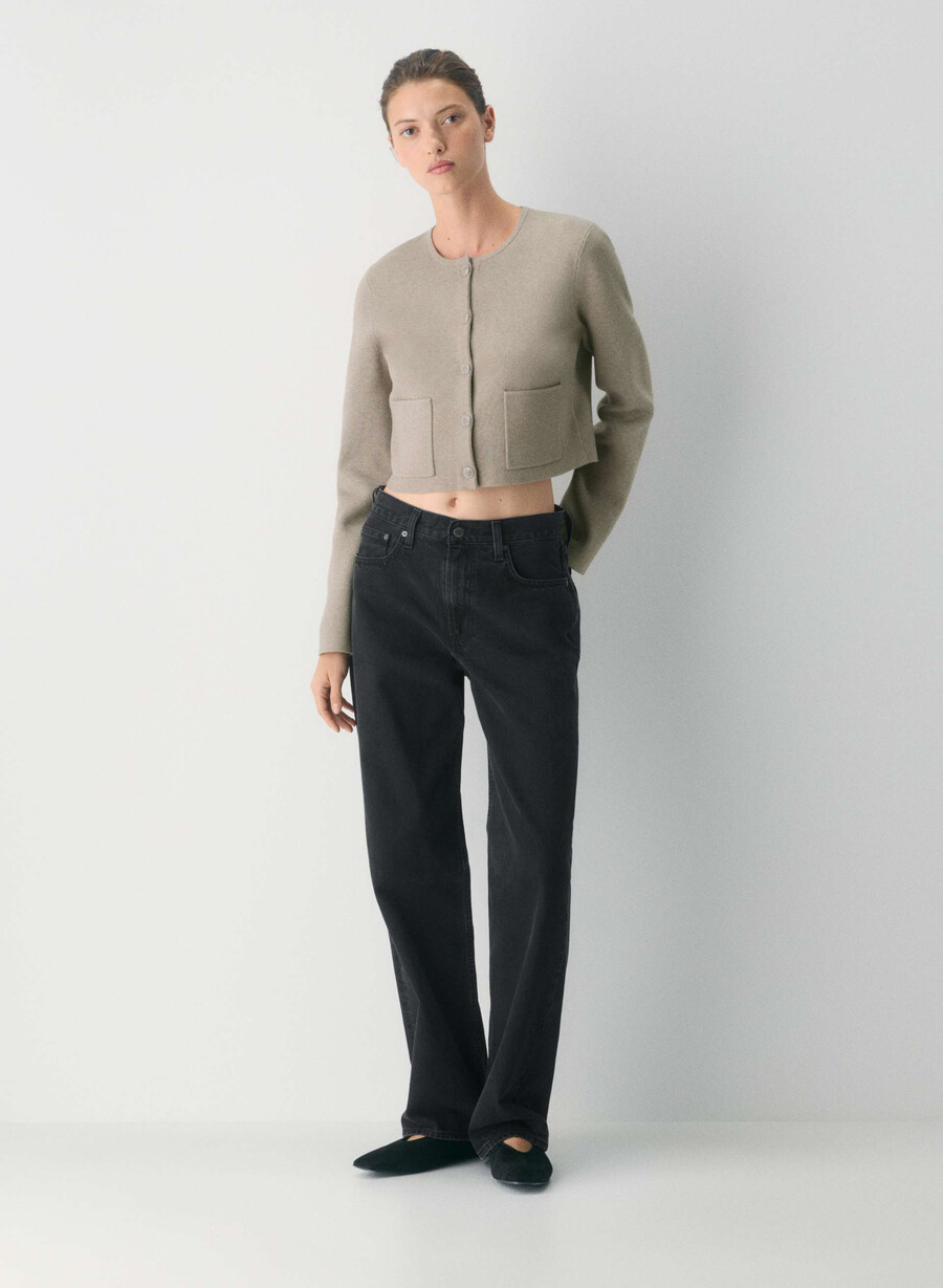 cardigan notevole - wonder yarn nero