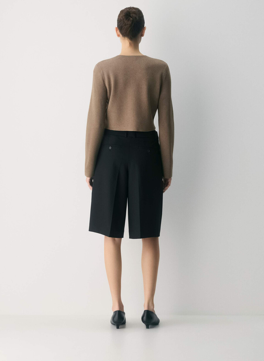 cardigan notevole - wonder yarn heather folio brown