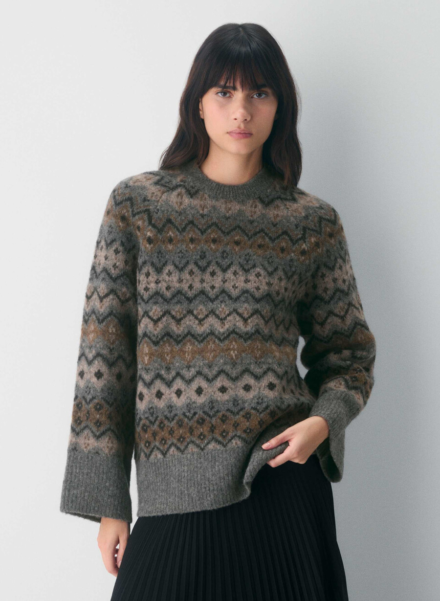 maglione harlow grigio scuromulticolore