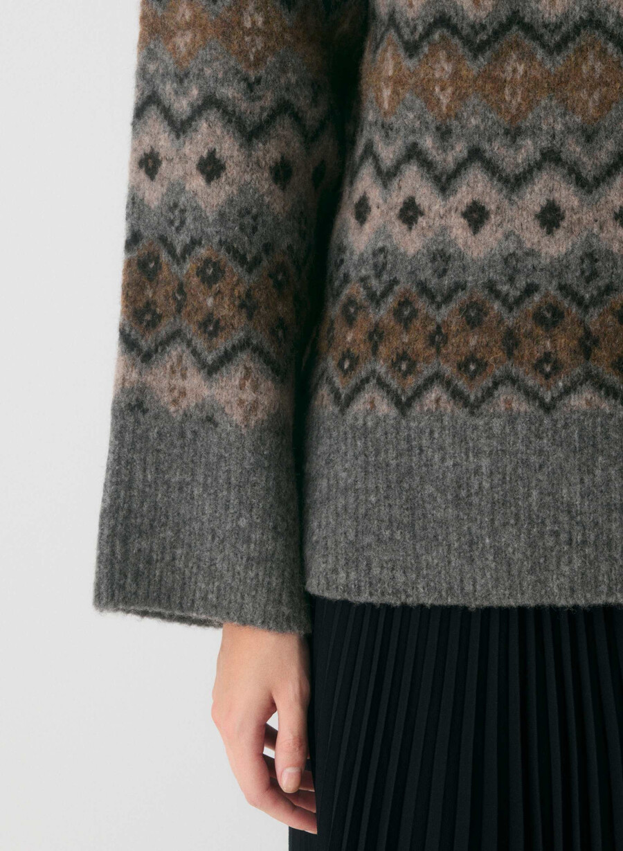 maglione harlow grigio scuromulticolore