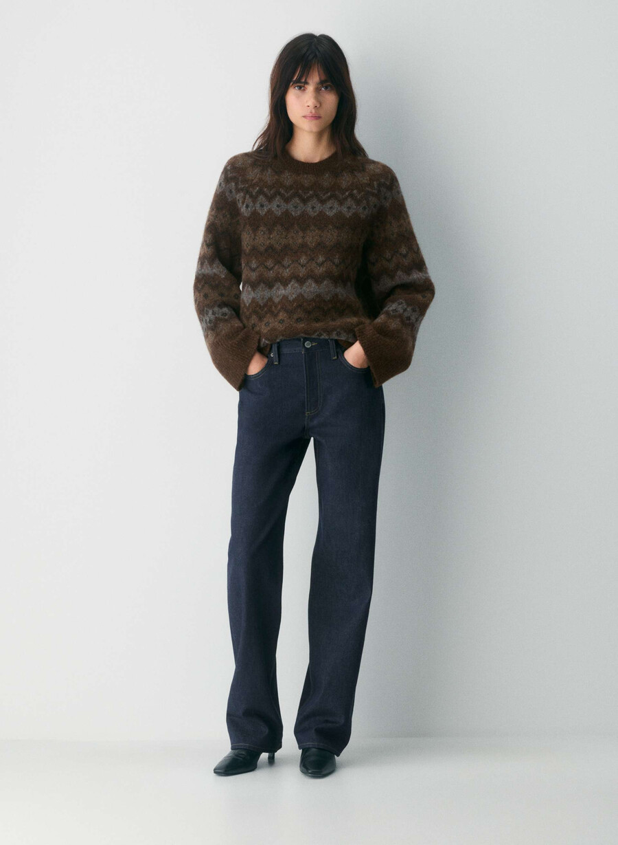 maglione harlow marrone scuro multi