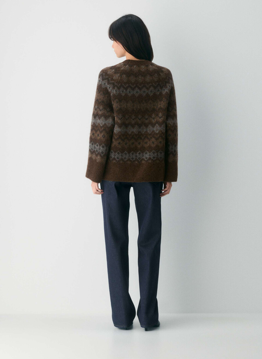 maglione harlow marrone scuro multi