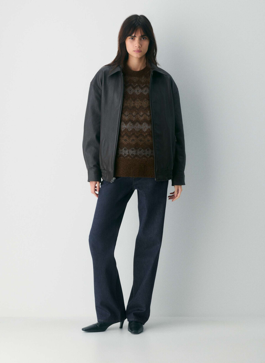 maglione harlow marrone scuro multi