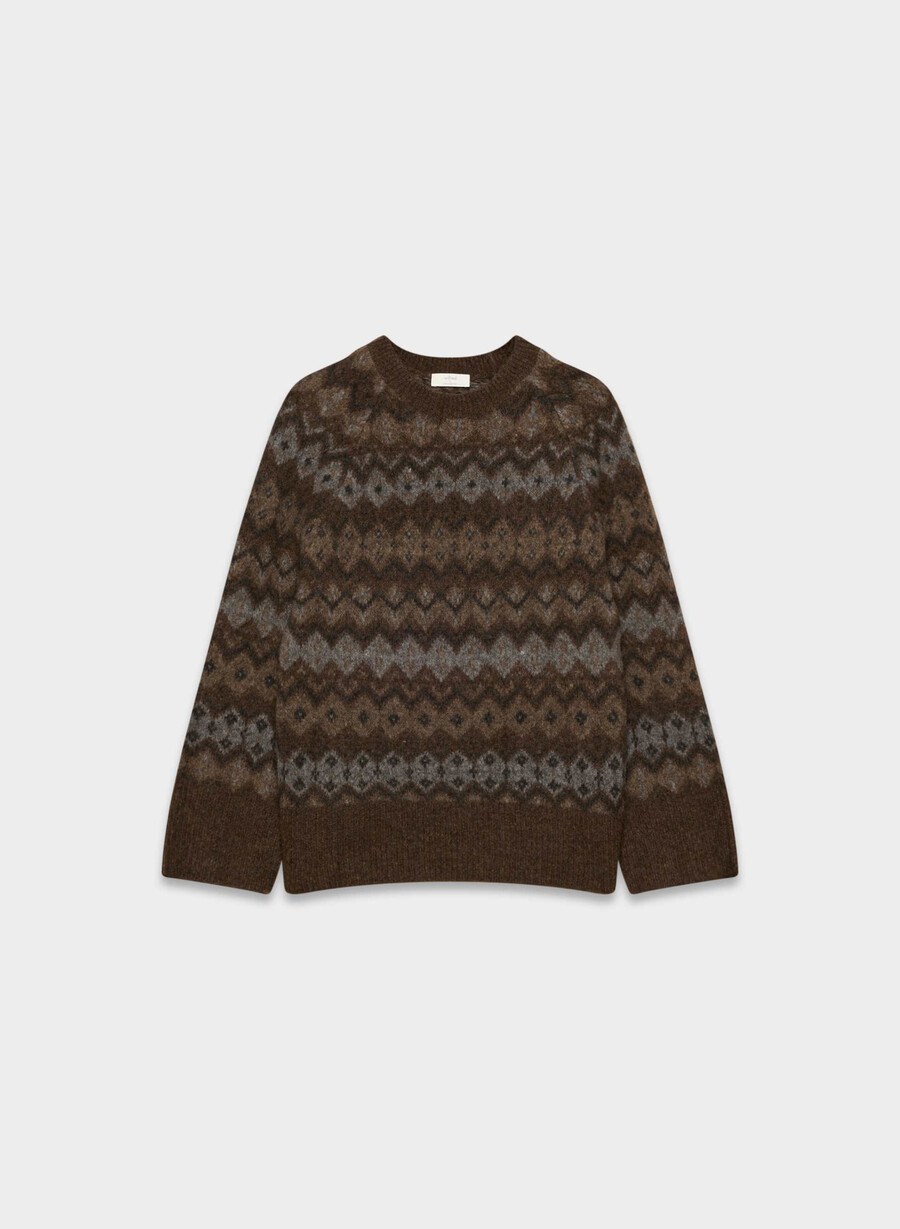 maglione harlow marrone scuro multi