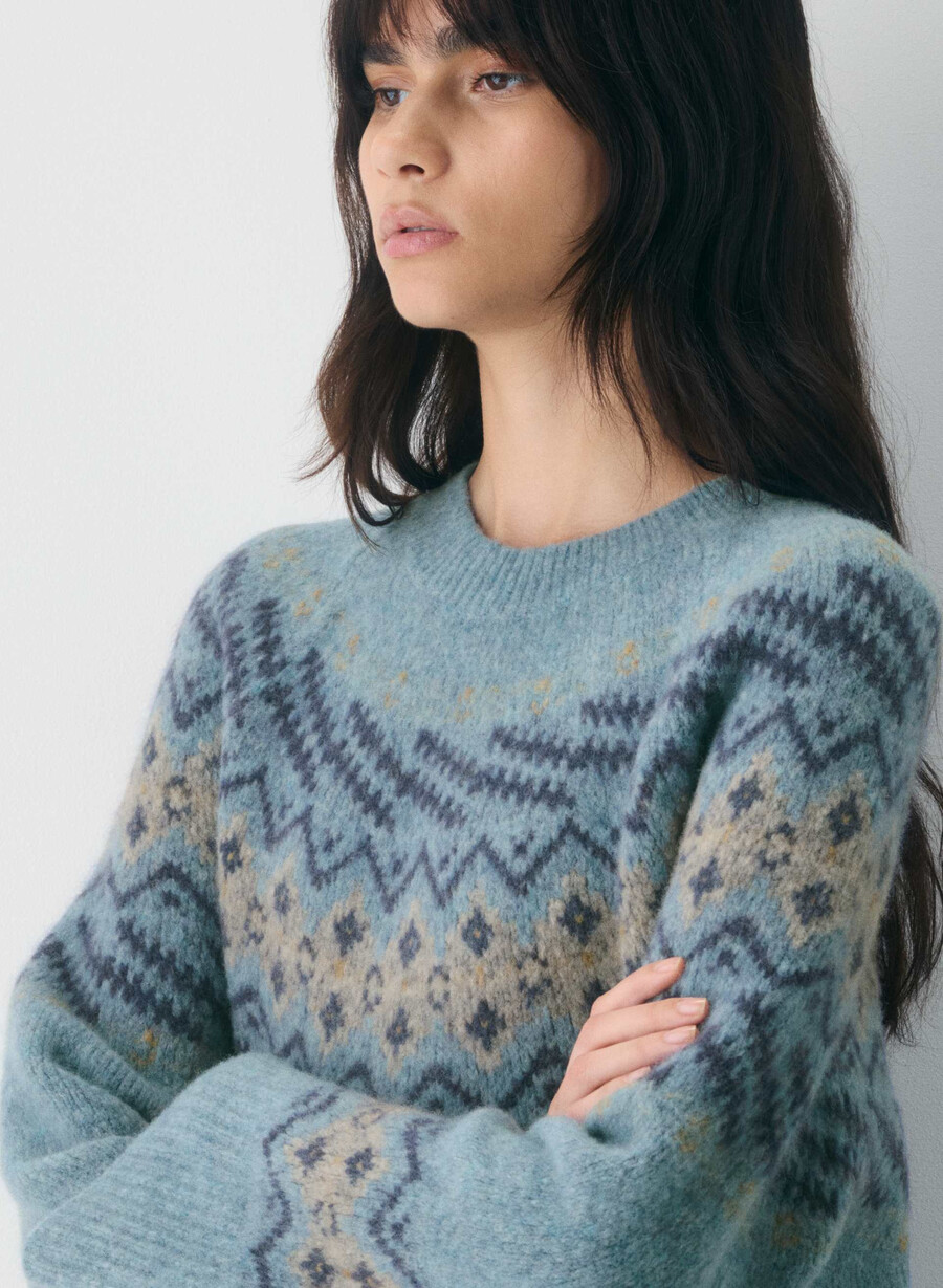 maglione harlow blu medio multi