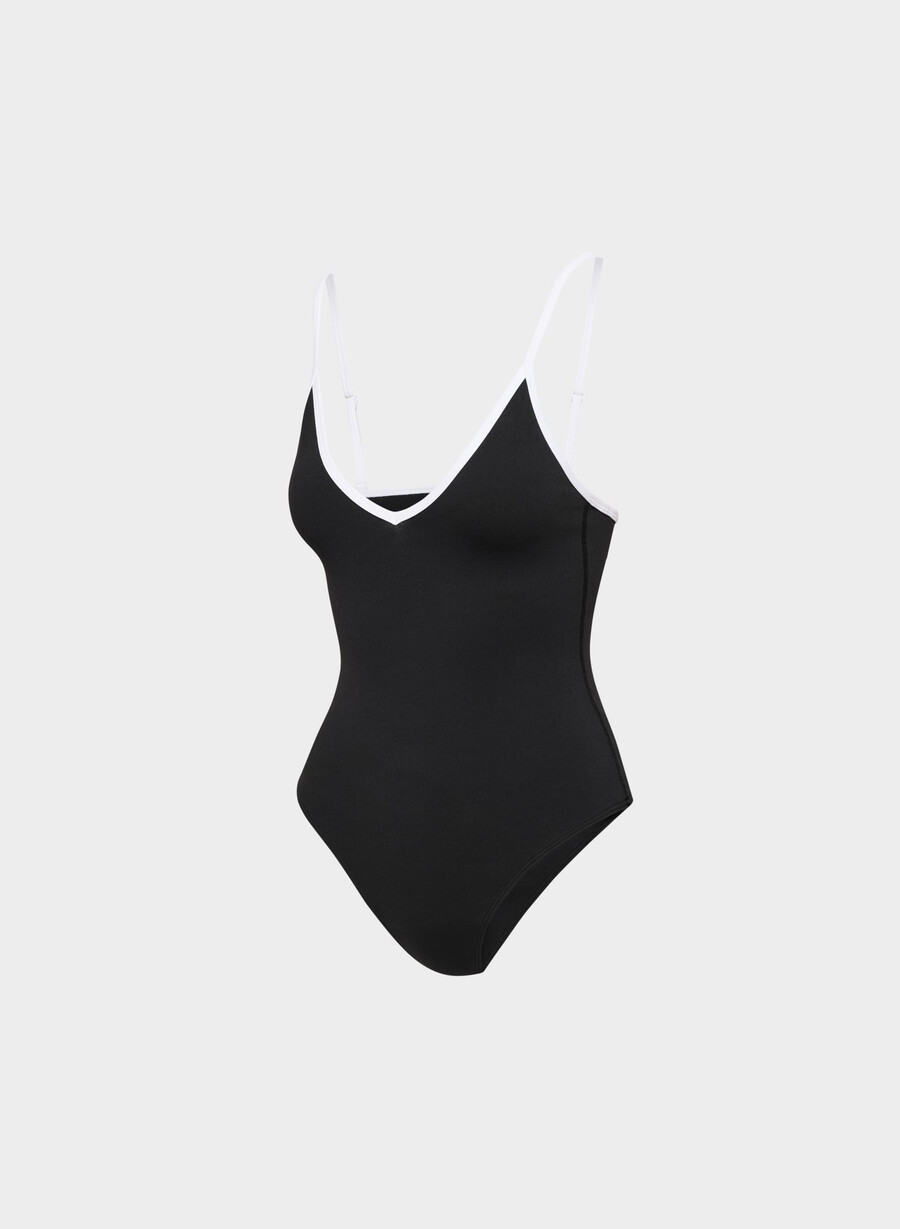 body essenziale con scollo a v life nerobianco