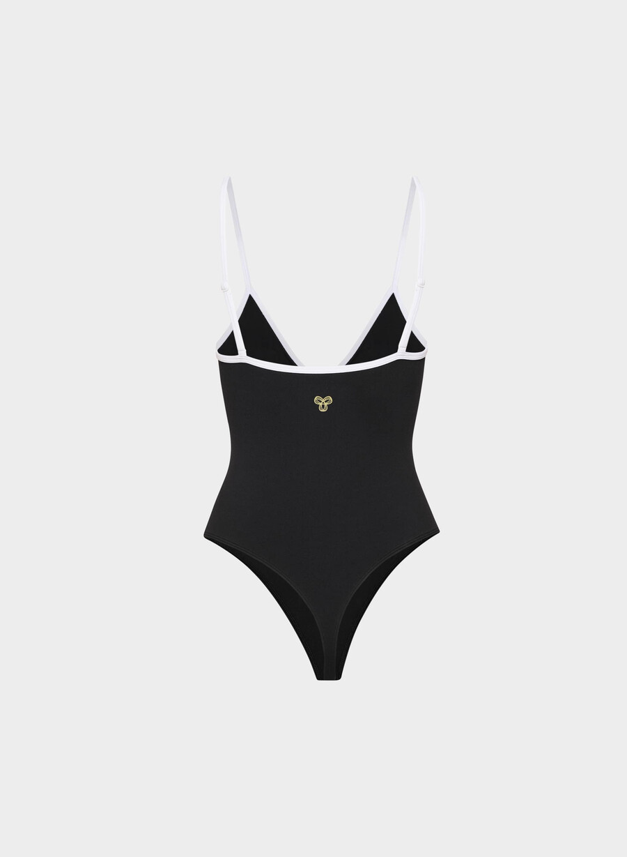 body essenziale con scollo a v life nerobianco