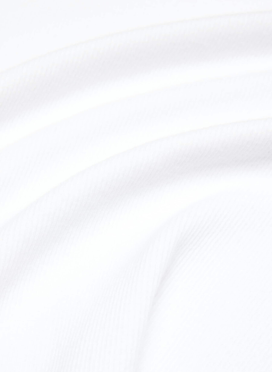 maglia a maniche lunghe homestretch con scollo a v alto e costine bianco