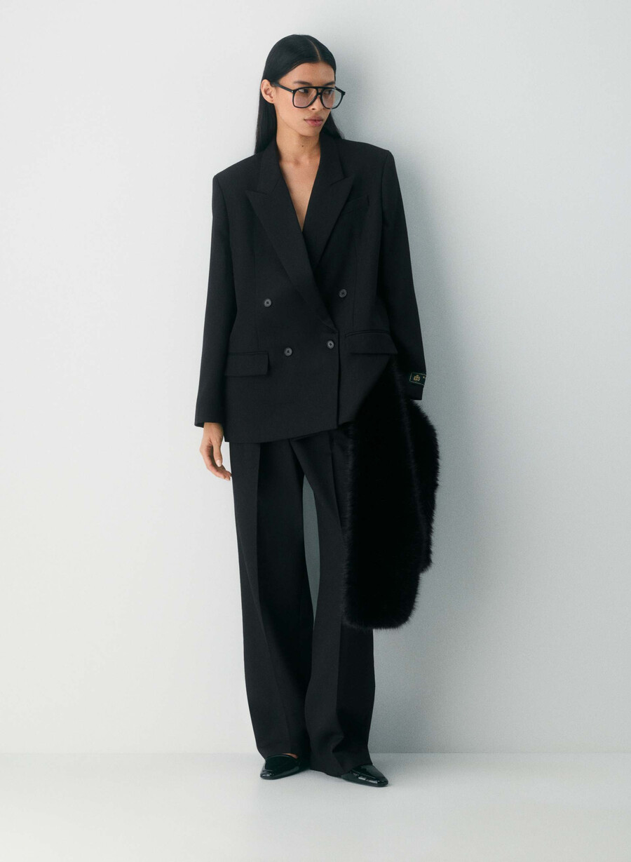 blazer fulton in lana nero