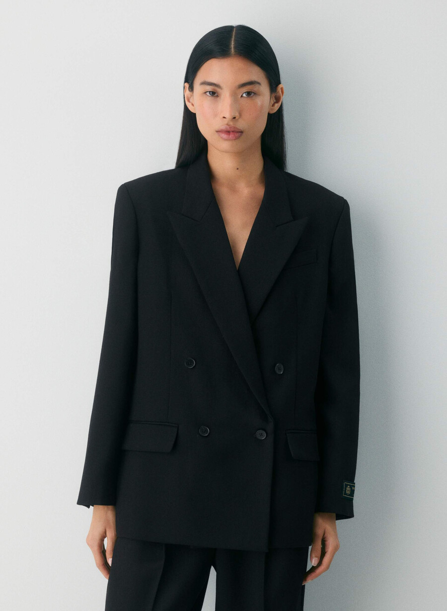blazer fulton in lana nero